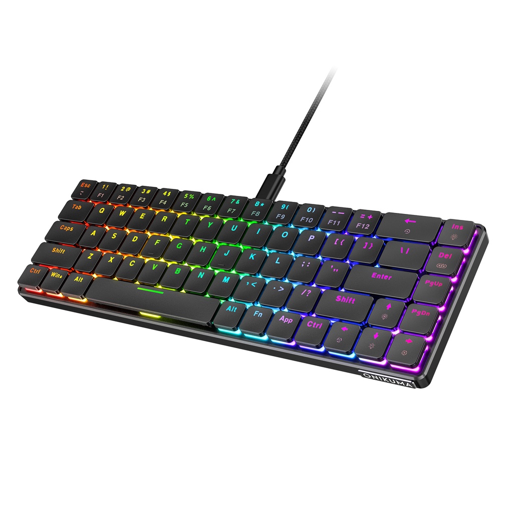 [NEW MODEL]Onikuma G29 Wired/Wireless 60%(Sixty Percent) Ergonomic RGB Backlit Mechanical Feel Gaming Keyboard 69 Keys