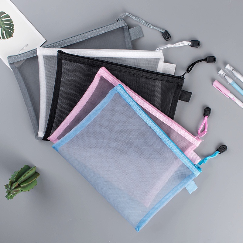 1 Pcs Transparent Plastic Zipper Paper File Folder Book Paper ...