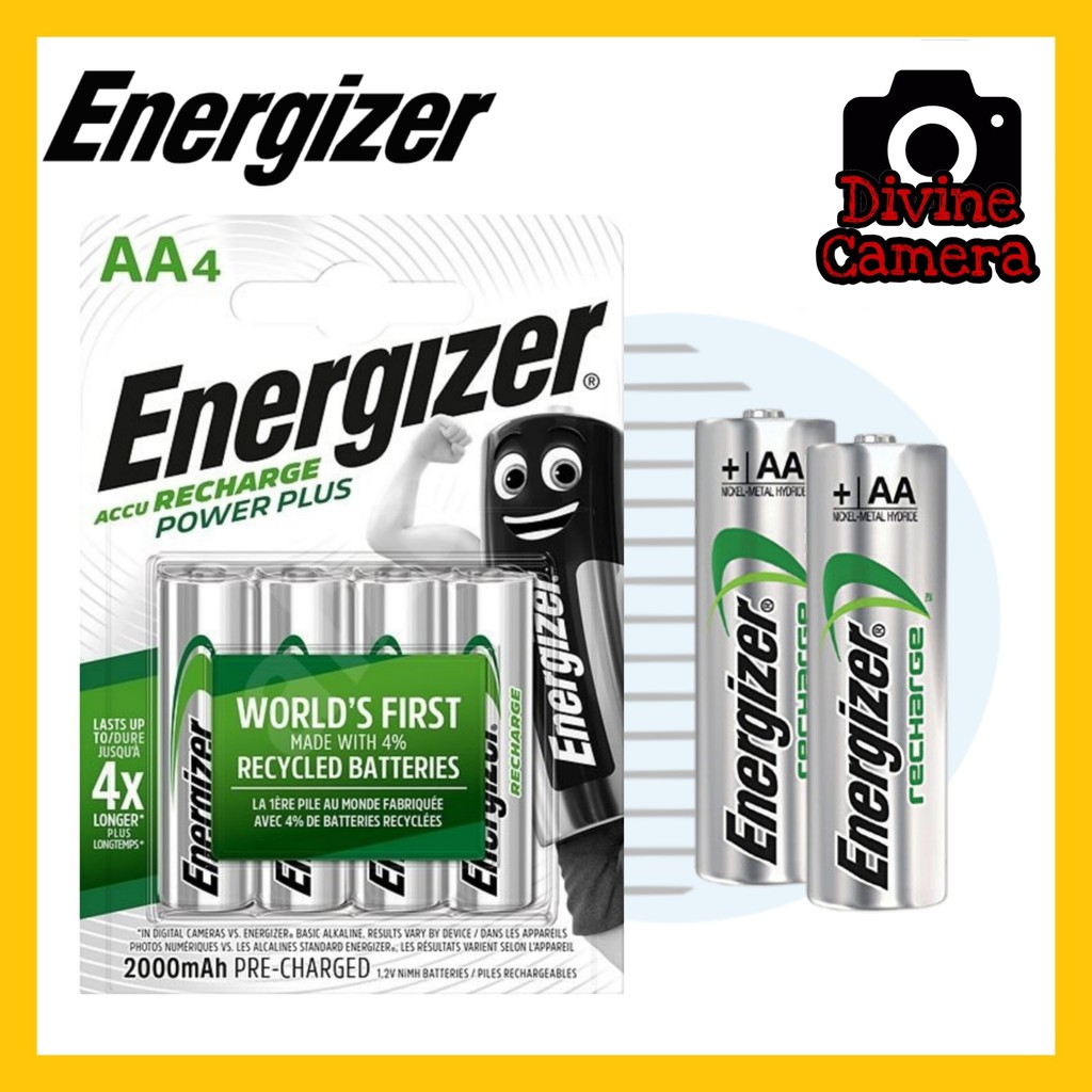2's / 4's Energizer Powerplus AA 2000mAh AAA 750mAh Rechargeable