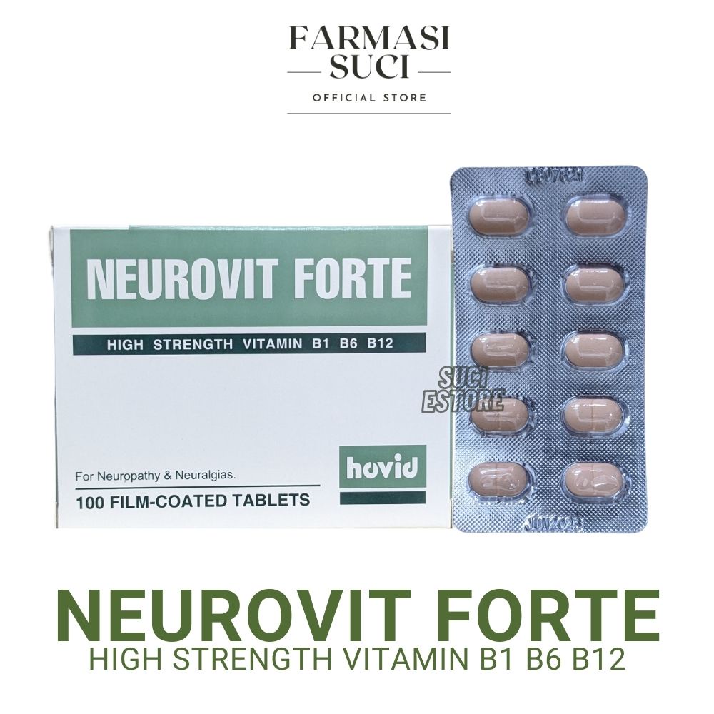 [STRIP] Hovid Neurovit FORTE Tablet High Strength Vitamin B1 B6 B12 10 ...