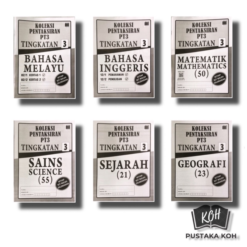 [KOH] KOLEKSI PT3 TINGKATAN 3 PENTAKSIRAN /KERTAS UJIAN TINGKATAN 3