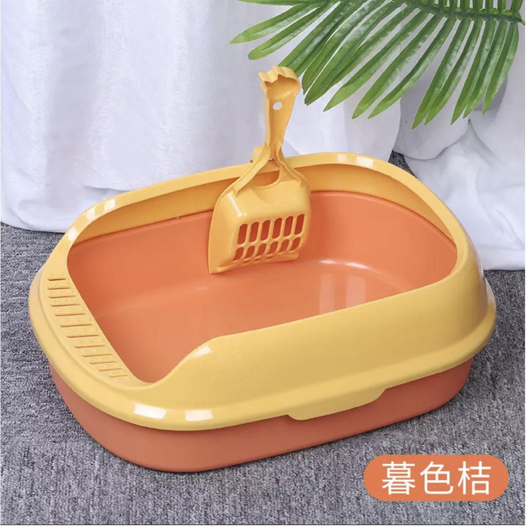 Cat litter box Half Cover Cat Litter Toilet Box Bekas Pasir Kucing Cat