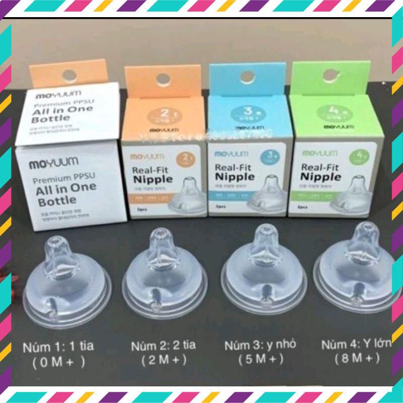 Korean wide neck Moyuum milk bottle nipples, all sizes 1/2/3/4 | Shopee ...