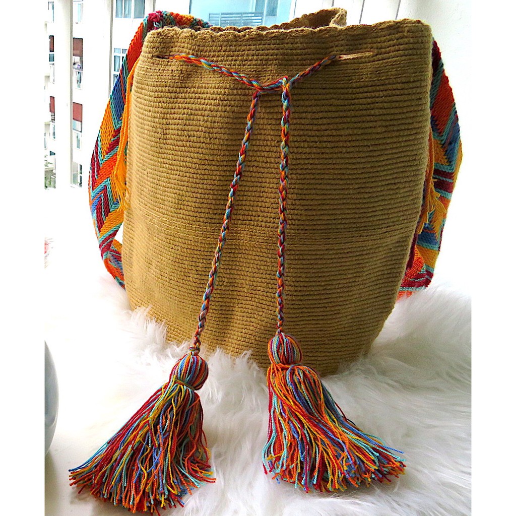 Wayuu Malaysia 100 Handmade Authentic Colourful Wayuu Mochila Bag by Columbian People Large Size Shopee Malaysia