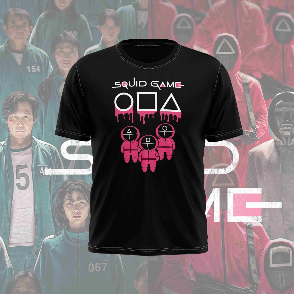 T-Shirt Squid Game originale ufficiale Nera Netflix maglia maglietta