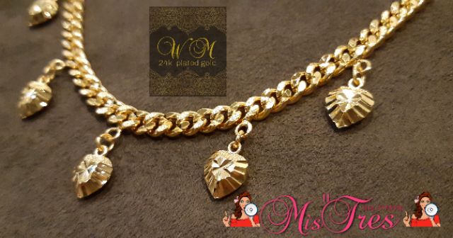 gelang keras LV emas 916 - Emas korea 24k che ta jawel