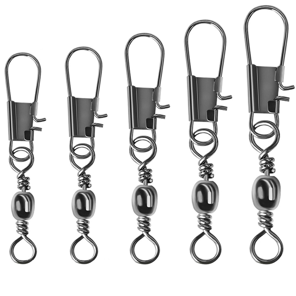 30pcs Solid Fishing Bucket Rotating Ring Interlocking Fishing Line ...