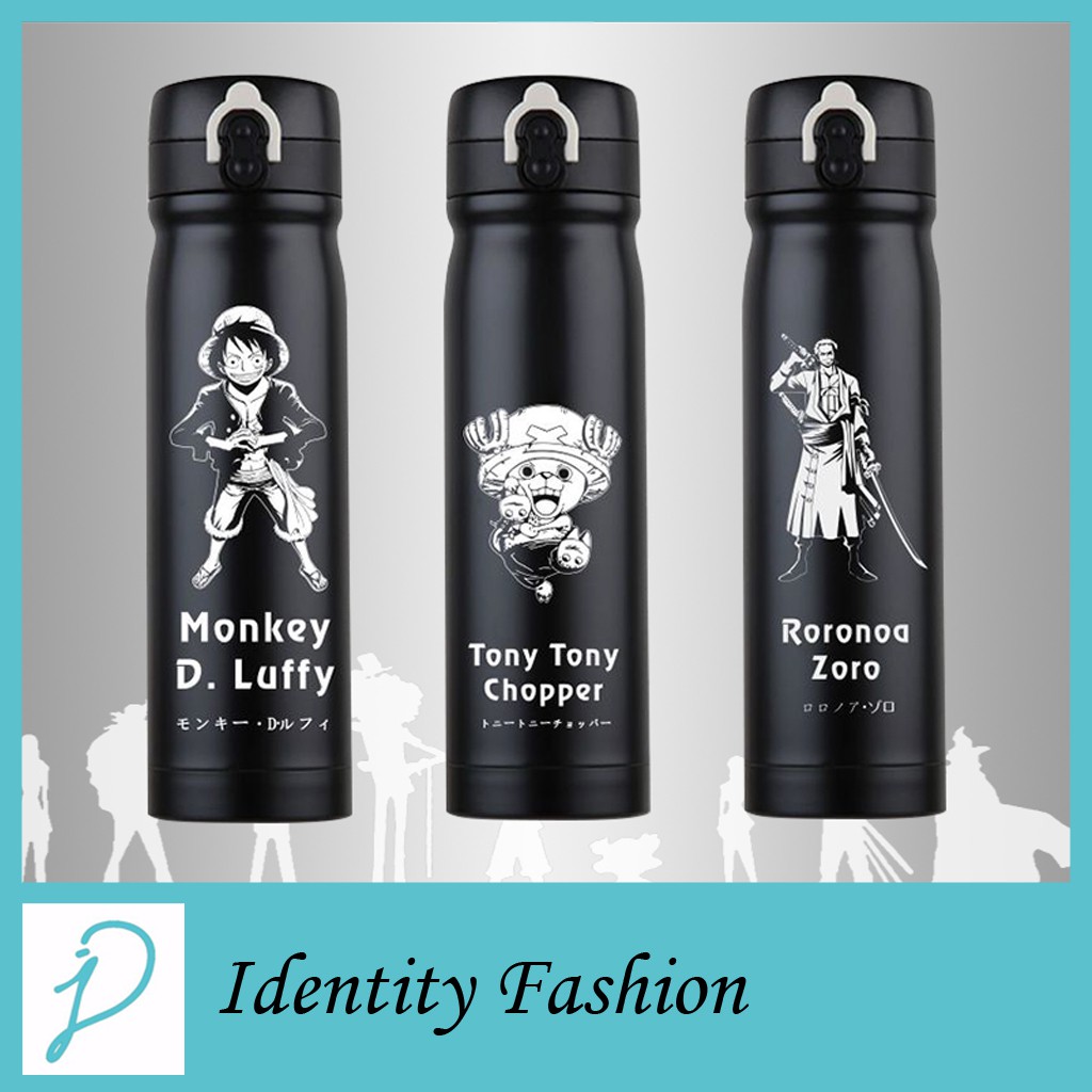 Anime ONE PIECE Monkey D. Luffy Roronoa Zoro Stainless Steel Warm Tea Water  Cup Teens Coffee Drink Thermos Cup Bottle Portable