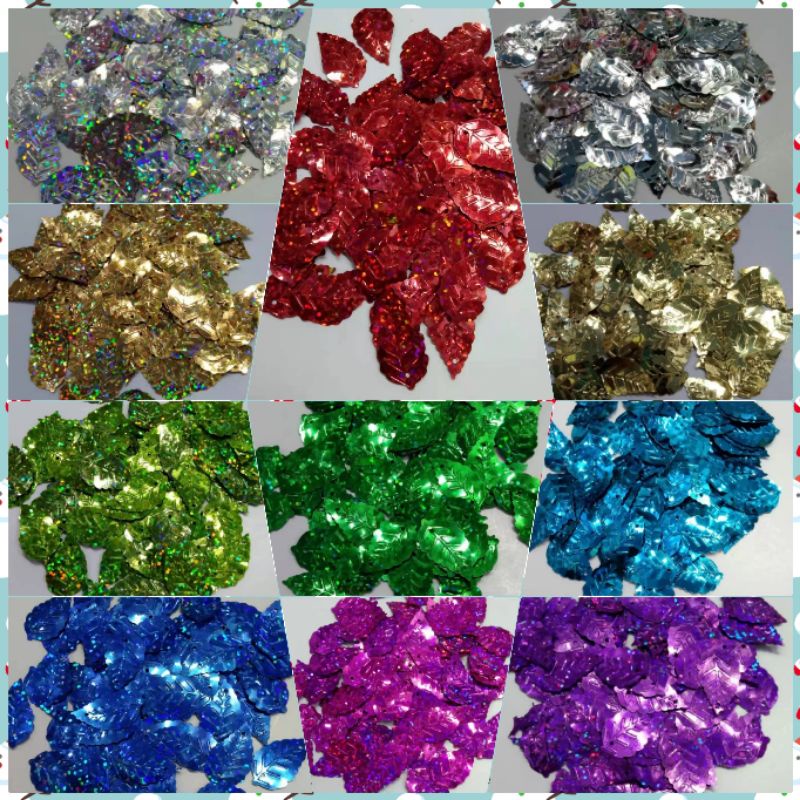 Leaf Sequin 2 Holes (Labuci) 14x25mm | Shopee Malaysia