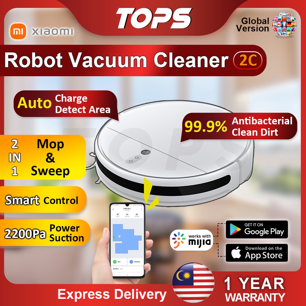 Xiaomi Robot Vacuum S10 / S10+, LDS laser navigation system, App Control, 1 Years Warranty By Xiaomi Malaysia