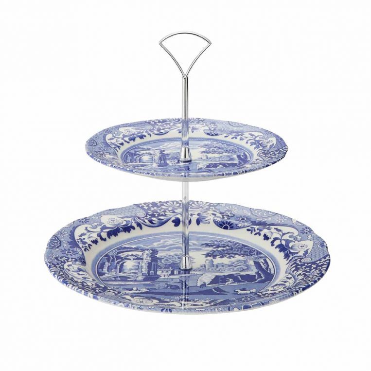 Spode Blue Italian 2-Tier Cake Stand Display Rack | Shopee Malaysia