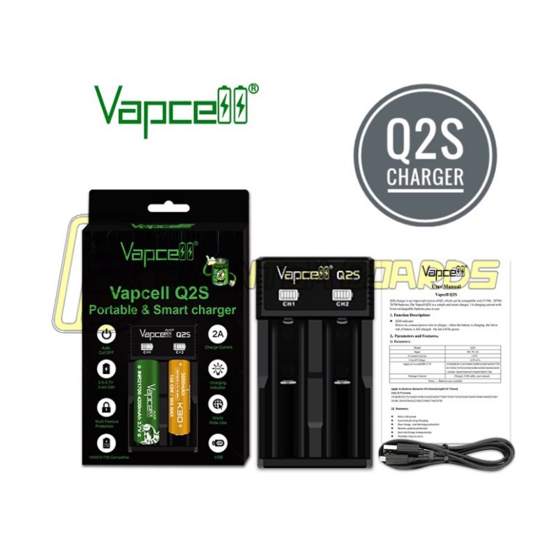 READY STOCK] ORIGINAL Vapcell Q1 Q2S U2 Smart Charger/ Q4