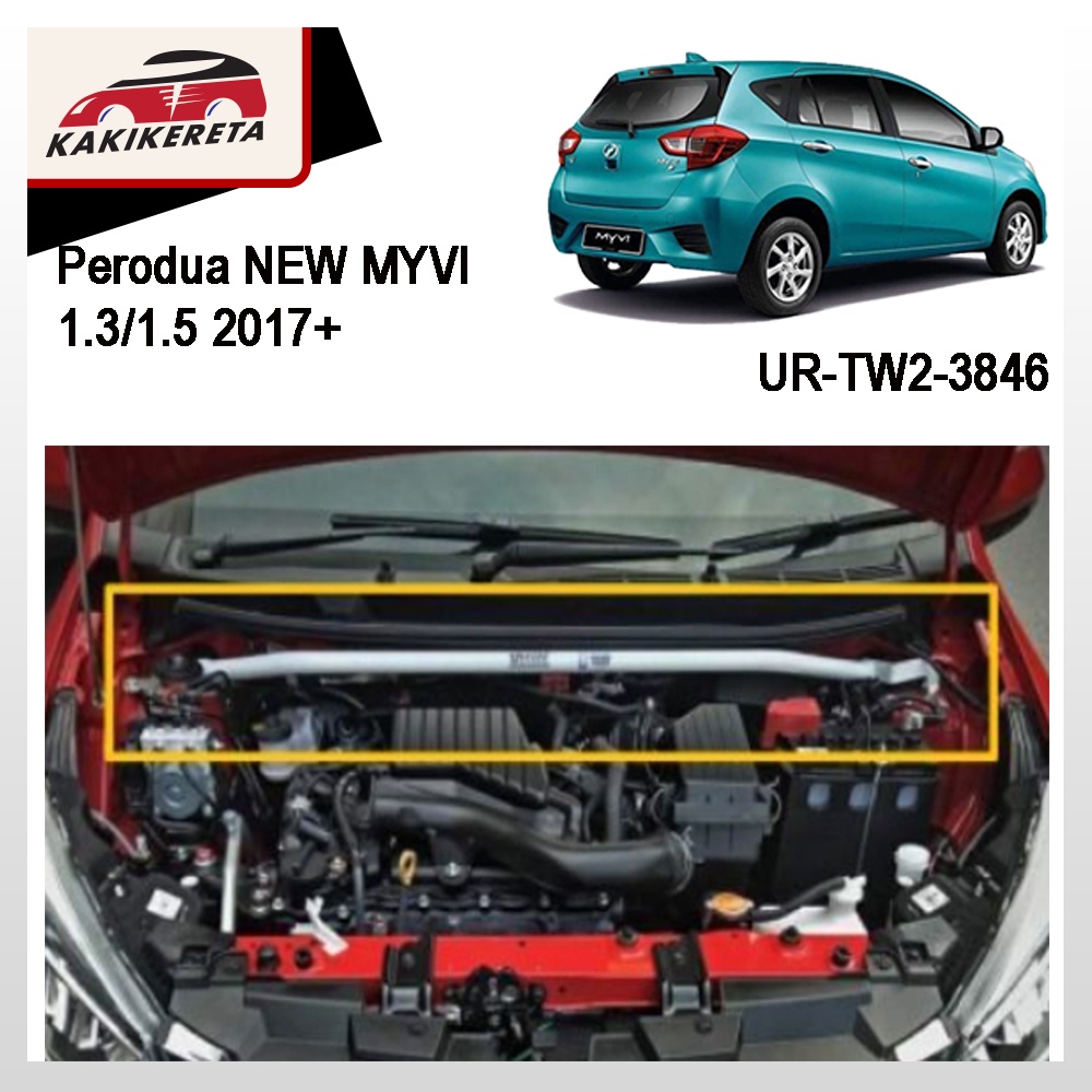 (CUSTOM ODER) Perodua NEW MYVI 1.3/1.5 2017+ Front Strut Bar URTW2