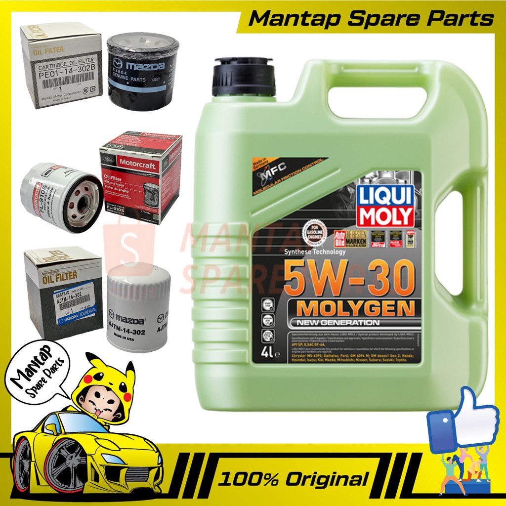 Liqui Moly Fully Synthetic Molygen 5W30 Engine Oil (4L) 5W30 Minyak