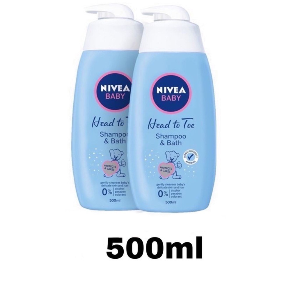 (500ml)Nivea baby head to toe shampoo & bath Shopee Malaysia