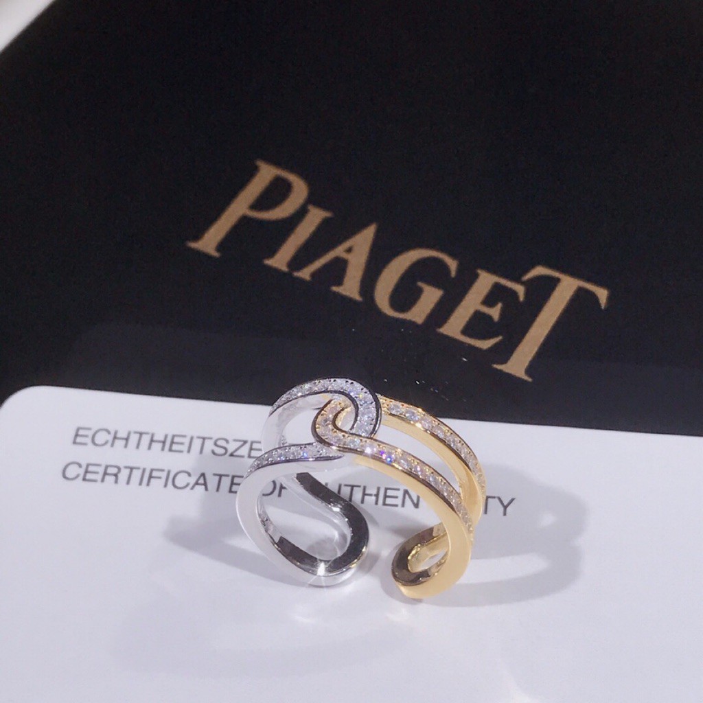 PIAGET gold and platinum double color open ring body S925 pure