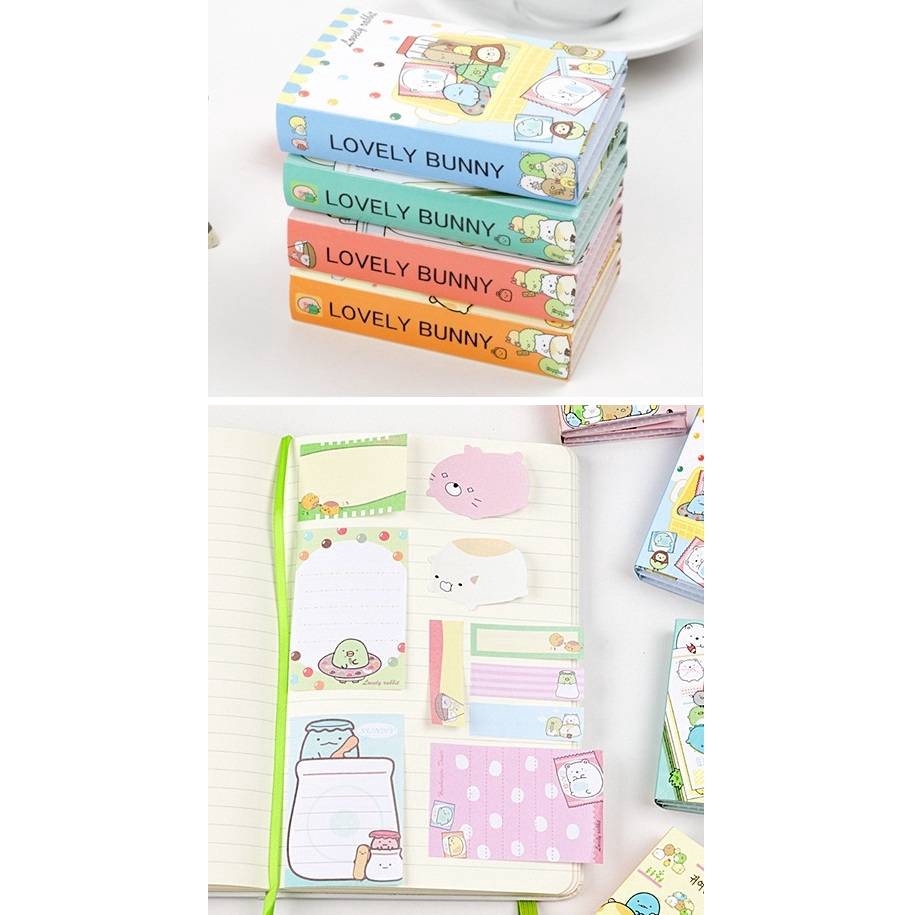 Cute Cartoon 6 Folding Memo Pad Sticky Notes Memo Notepad Bookmark ...