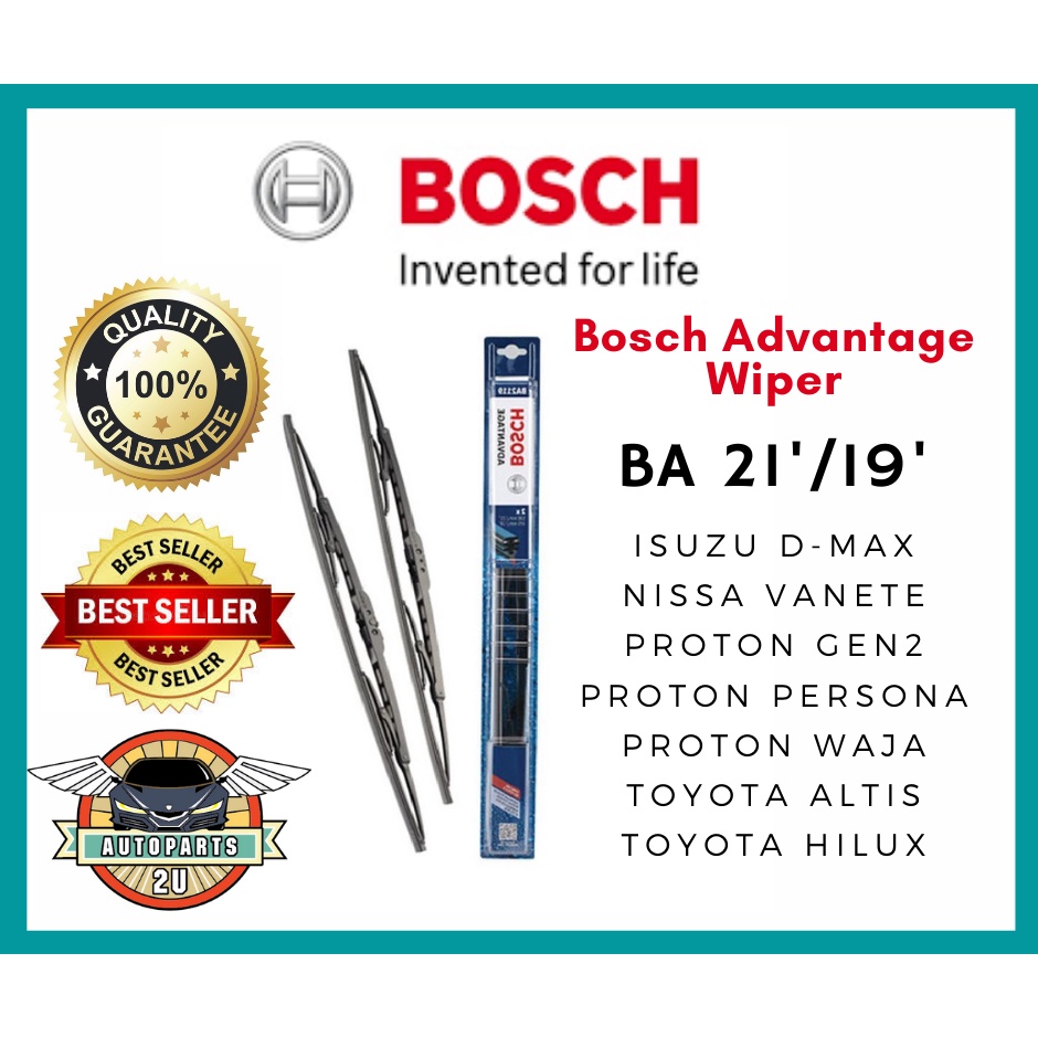 Replacement Wiper Blades BOSCH 19" Direct Connect Wiper Blade Set - Pair For Front Left & Right Bosch Aerotwin Wiper Blades - Foto 4