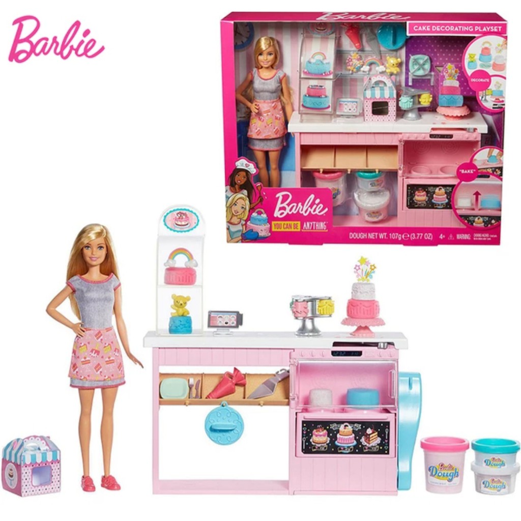 ORIGINAL BARBIE CAKE DECORATING PLAYSET GFP59 Shopee Malaysia