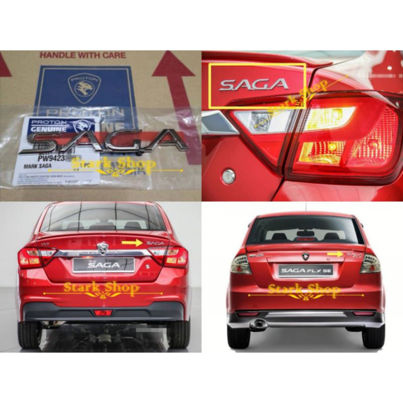 Original Proton Saga Blm Flx Saga Vvt Rear Bonnet Emblem Saga Logo Mark Saga