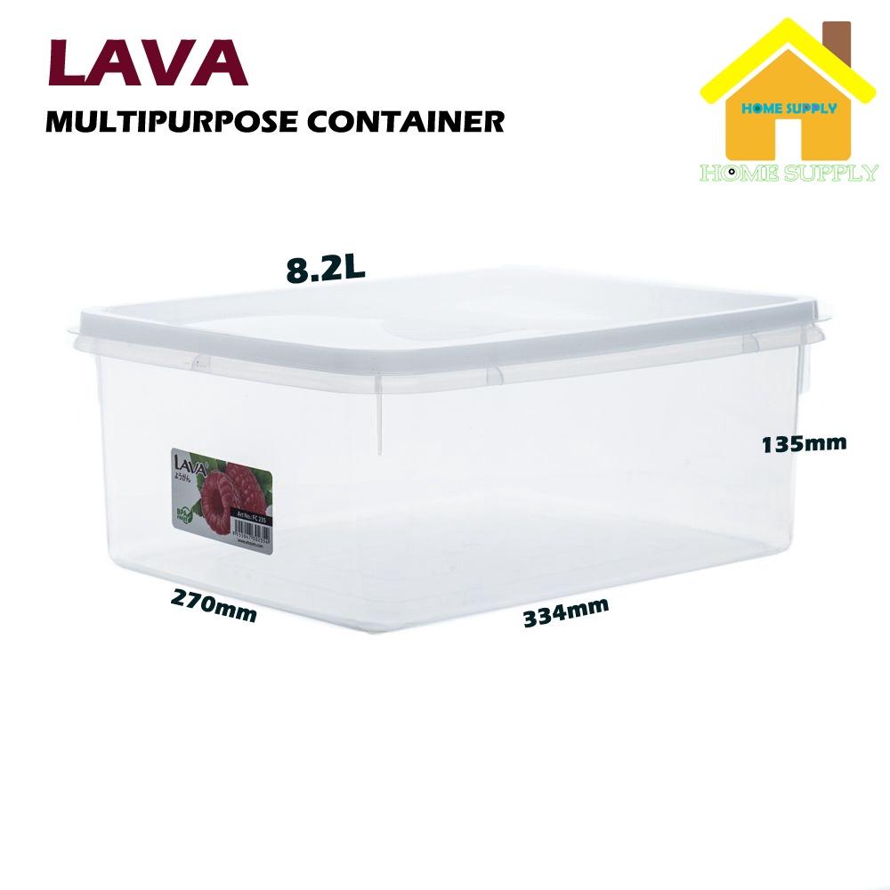 LAVA Multipurpose Plastic Container 8L FC235 |HOMESUPPLY 储存收纳盒 食物保鲜盒 ...