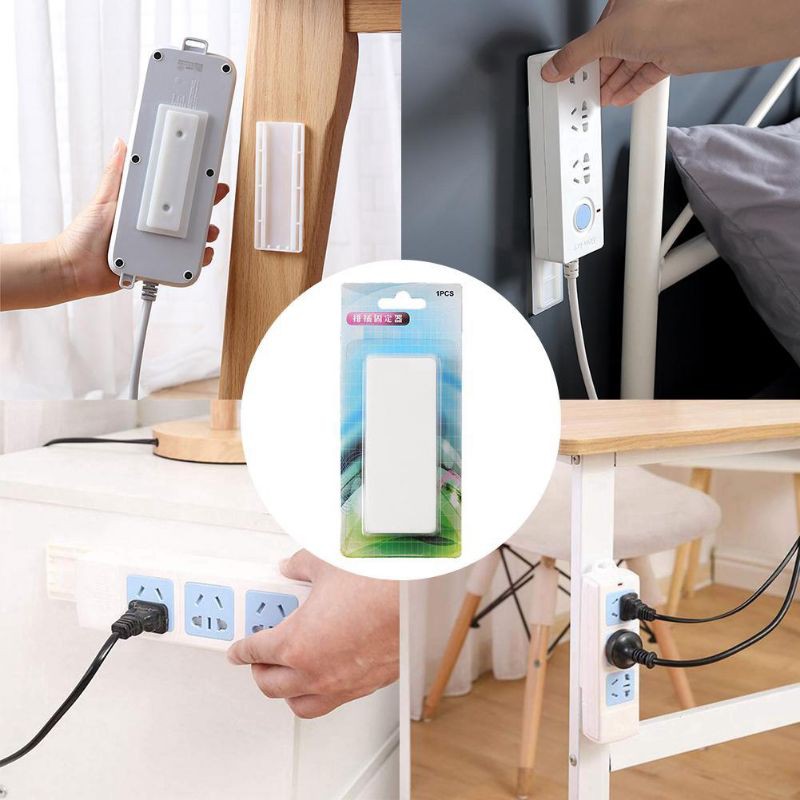 [READY STOCK] Wall Mount Power Strip Holder Self Adhesive Socket Fixer ...