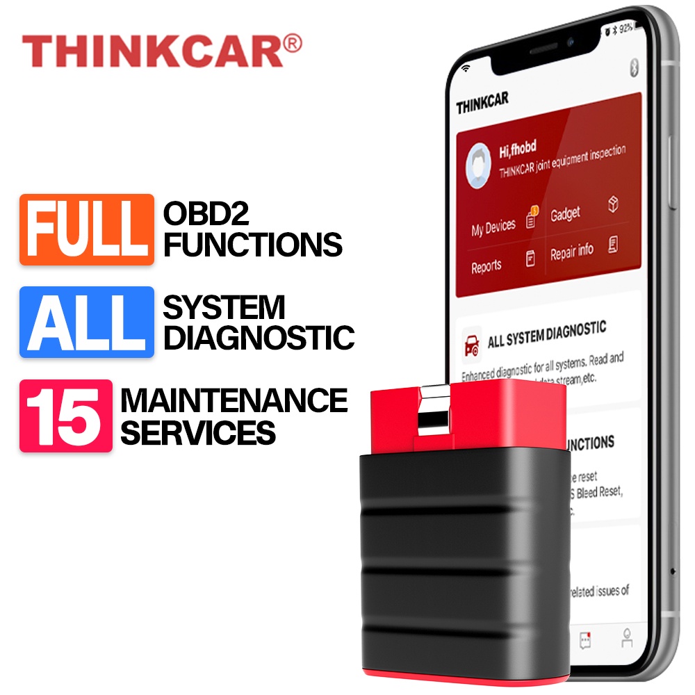 Thinkcar Thinkdriver Car Diagnosis Tool Obd All System Diagnostic Function Eobd Obd Scanner