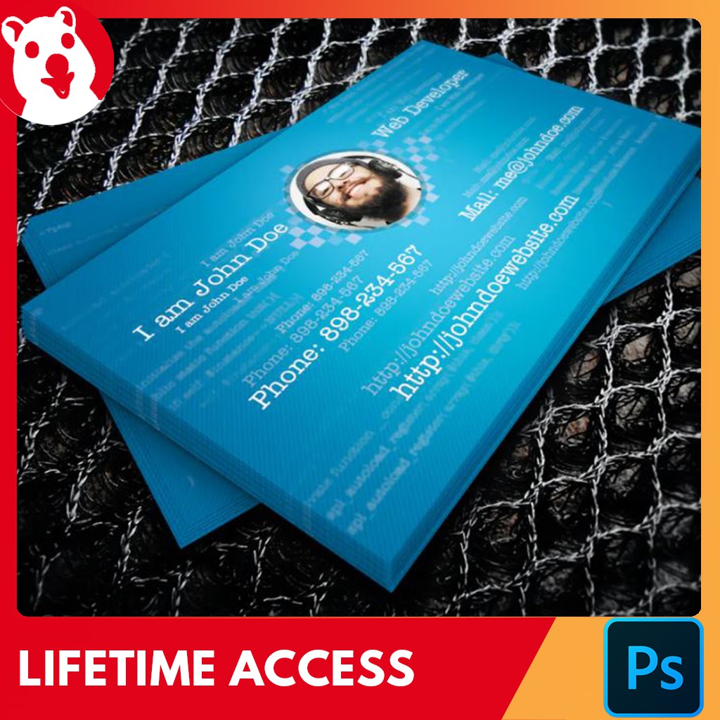Web Developer / Programmer Business Card Design Style Template | Shopee ...