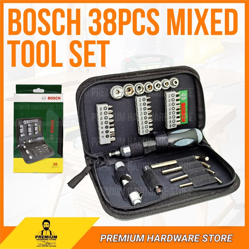 BOSCH 38pcs Screwdriver Bit Mixed & Socket Set 2607019506 Shopee Malaysia