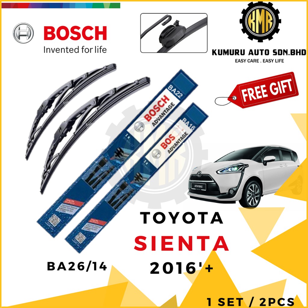 Set A S Inch Bosch Aerotwin Front Flat Wiper Toyota Sienta Nsp P