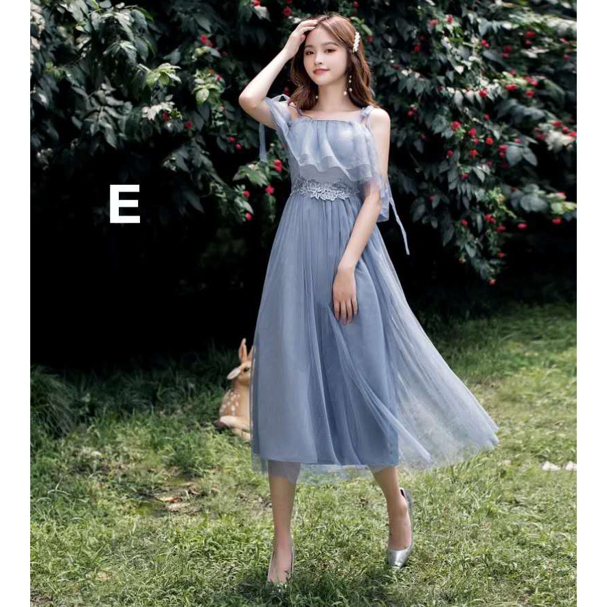 women fit and flare blue dress Fit and Flate Knit Dress main image 1