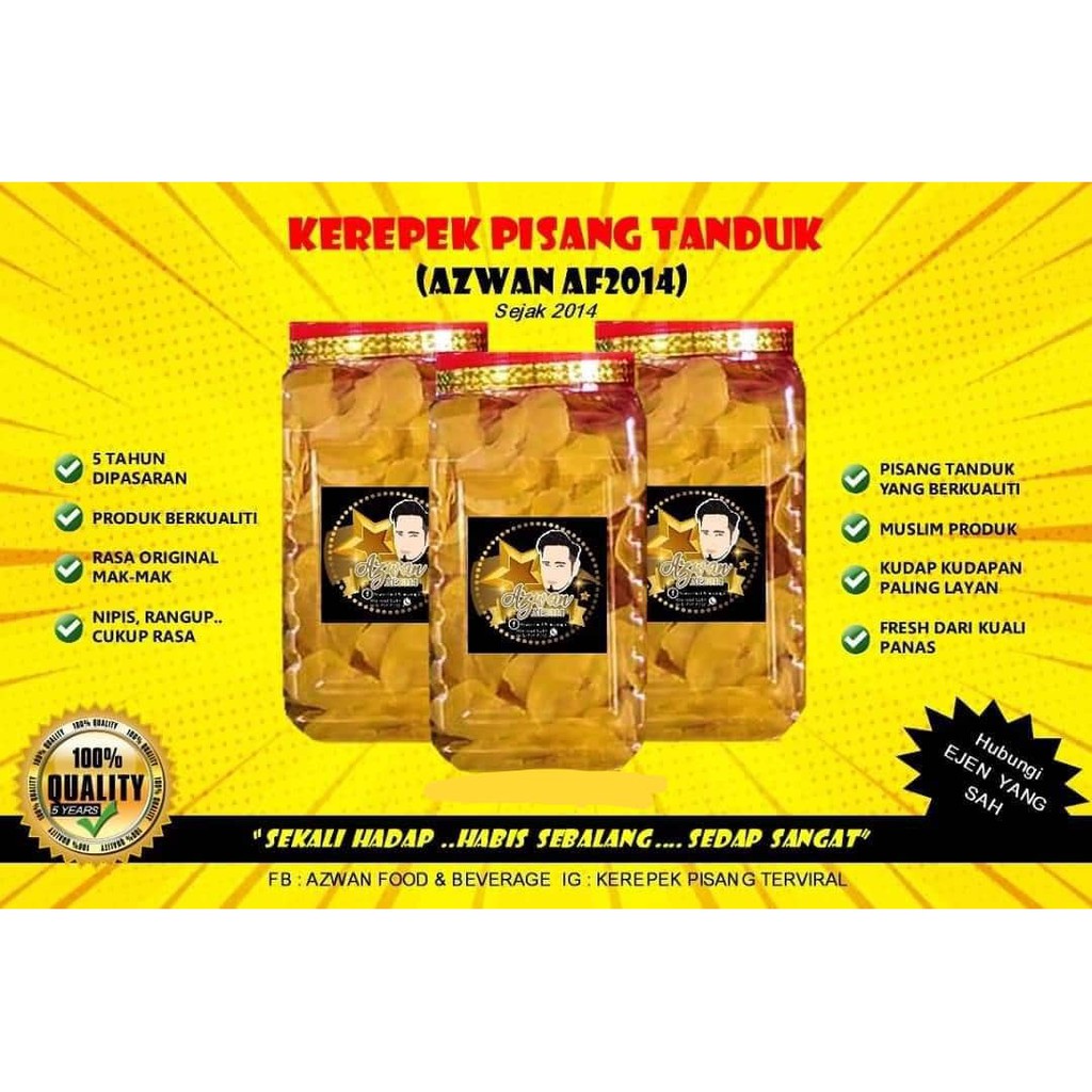 🔥[RANGUP]🔥 KEREPEK PISANG TANDUK AZWAN AF2014 | Shopee Malaysia