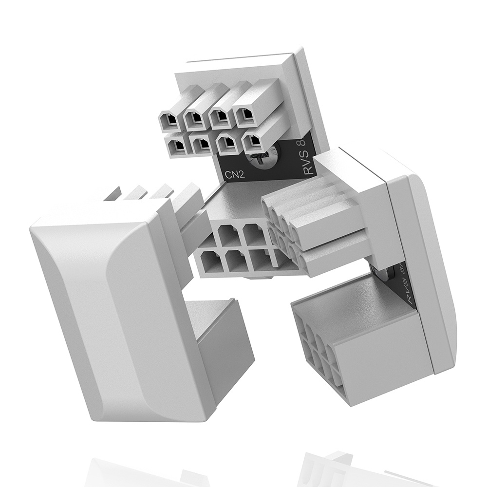 EZDIY-FAB GPU VGA PCIE 8pin U To 180 Degree Angle Connector Power ...
