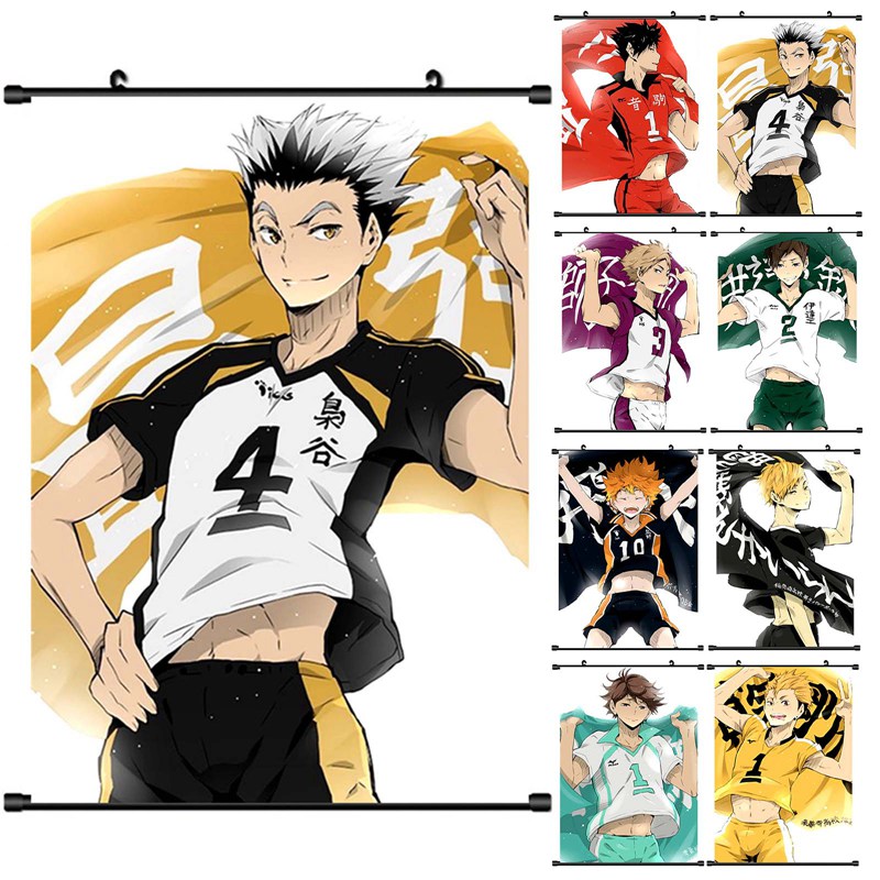 Anime Haikyuu high school vôlei Parede Poster Scroll Home Decor Cosplay 1082