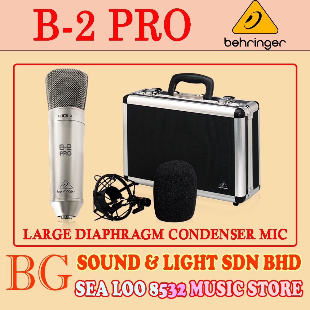 BEHRINGER B-2 PRO / B2 PRO GOLD SPUTTERED LARGE DIAPHRAGM STUDIO ...