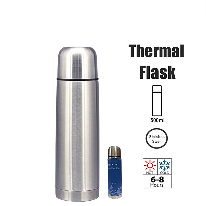 500ml Stainless Steel Thermos Flask Water Container Vacumm Flask ...