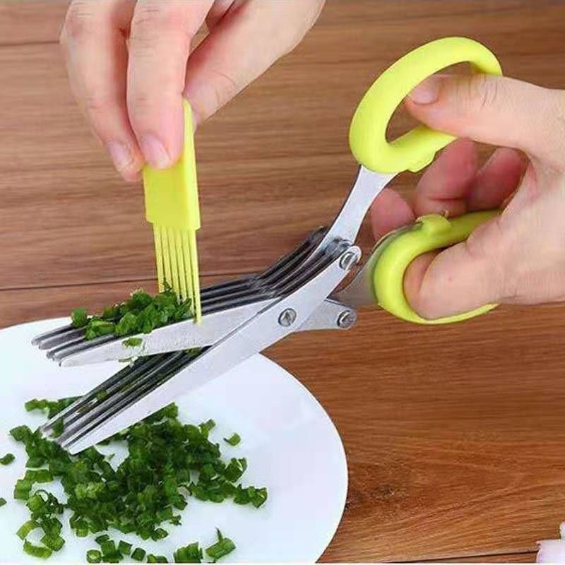 Gunting Sayur 5 layer Ikan/Buah-Buahan/ Dapur/Vegetables Scissor ...