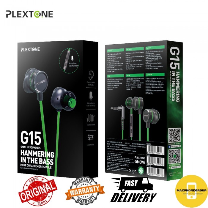 PLEXTONE G15 Mark III Hammering In The Bass Gaming Earphone Suitable for PUBG Anti Noise Microphone with HD Voice Shopee Malaysia