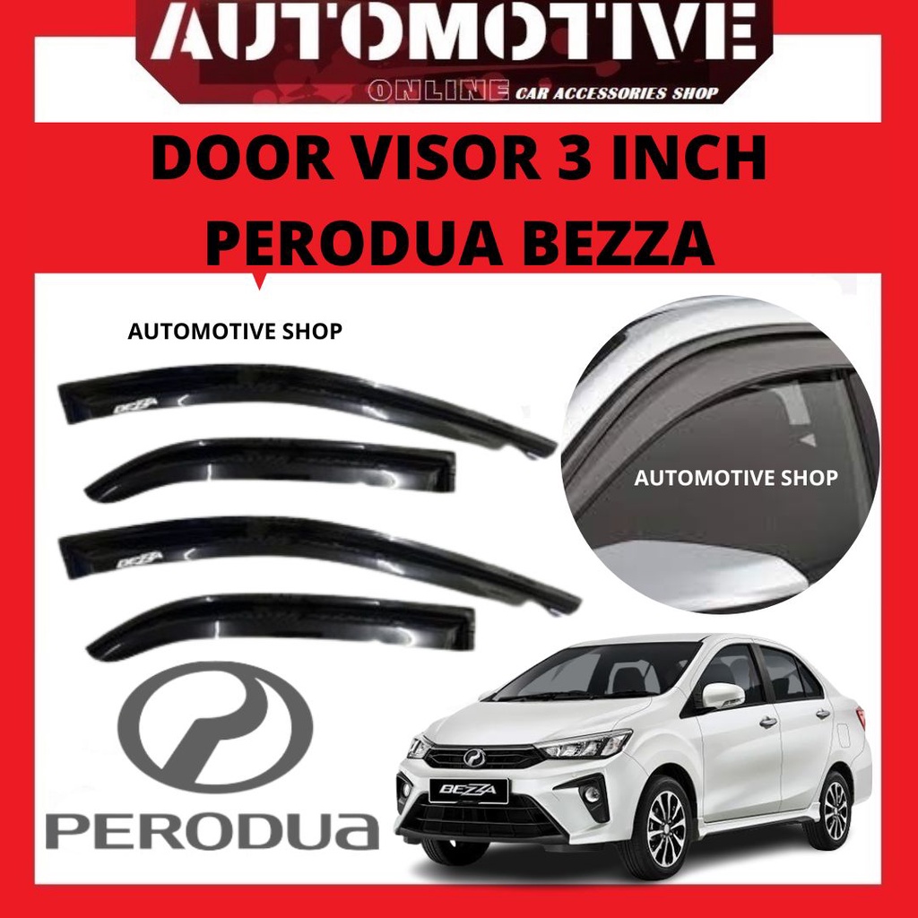 PERODUA BEZZA 2016-2023 (DOOR VISOR 3 INCH FOR 4 PIECES/1 SET) | Shopee ...