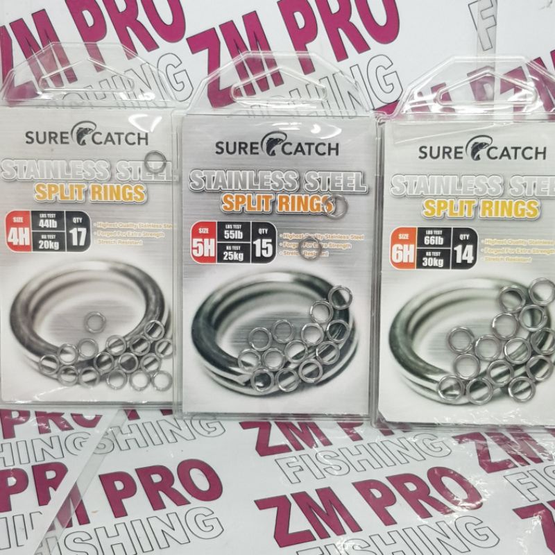 Surecatch Stainless Steel Fishing Split Rings