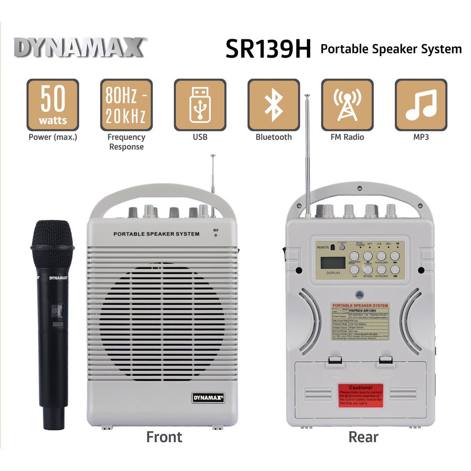 Dynamax portable best sale speaker battery