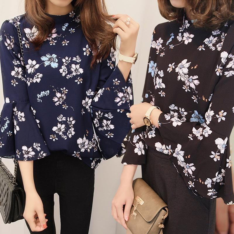 Little flower chiffon blouse – YILON