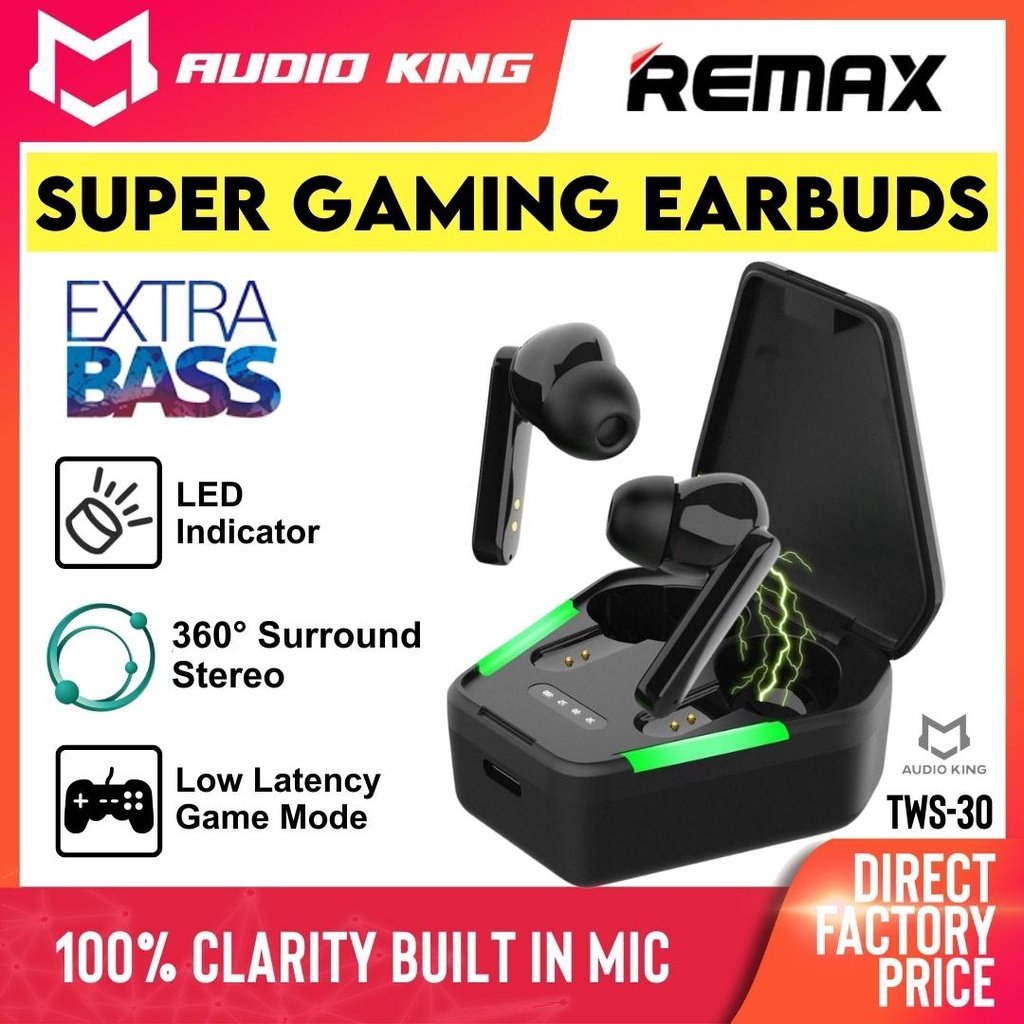 REMAX Earbuds Noise Cancelling Earbuds ANC TWS-30 Gaming Earbuds TWS ...