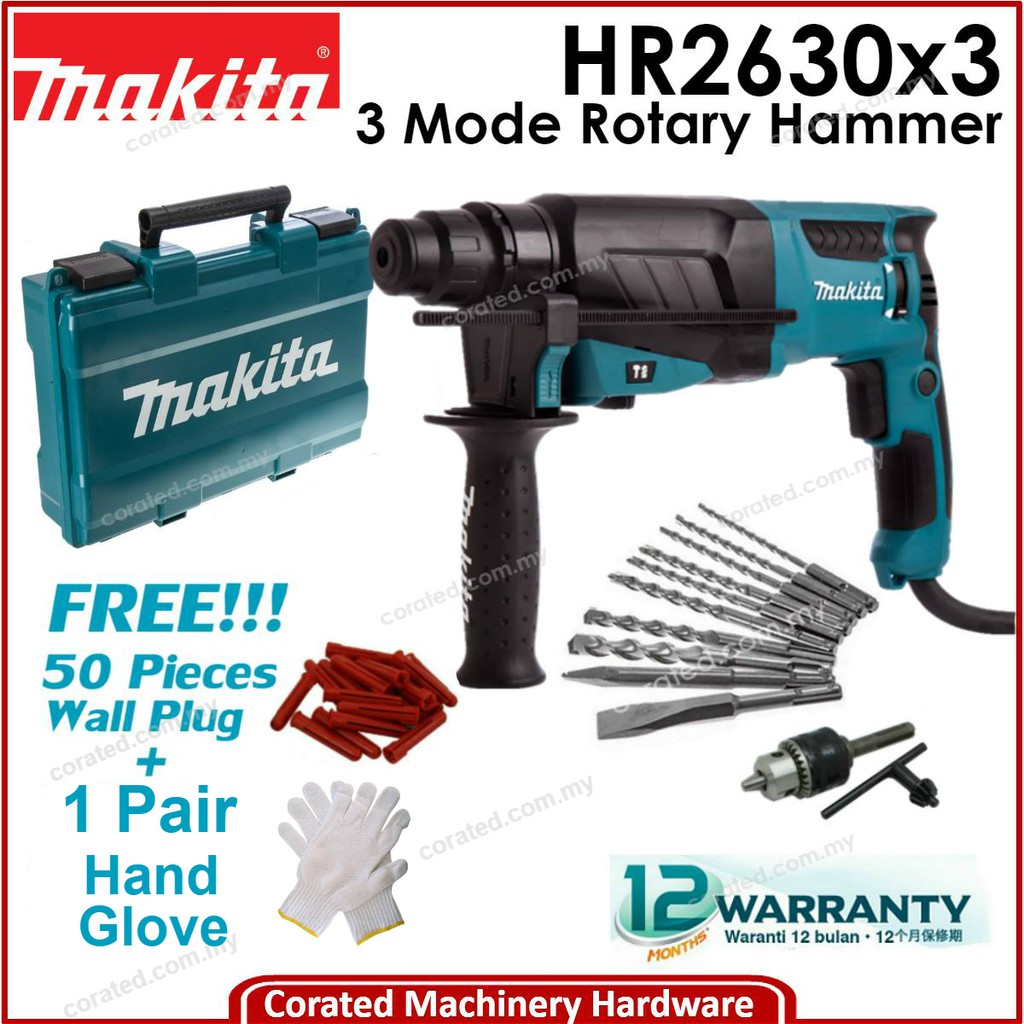 Makita hr2630 on sale drill bits