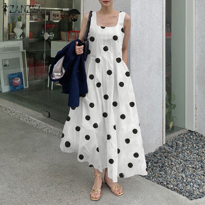 Polka dot hotsell flowy dress