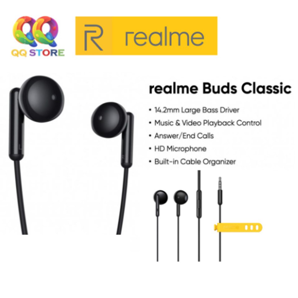 (REALME BUDS CLASSIC) Earphone Handsfree Comfortable Half inear, 14