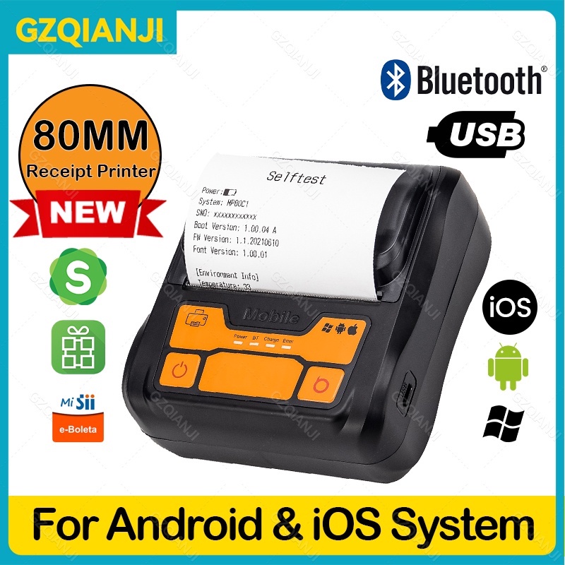 Goojprt 80mm Bluetooth Portable Receipt Printer Mini Printer Wireless ...