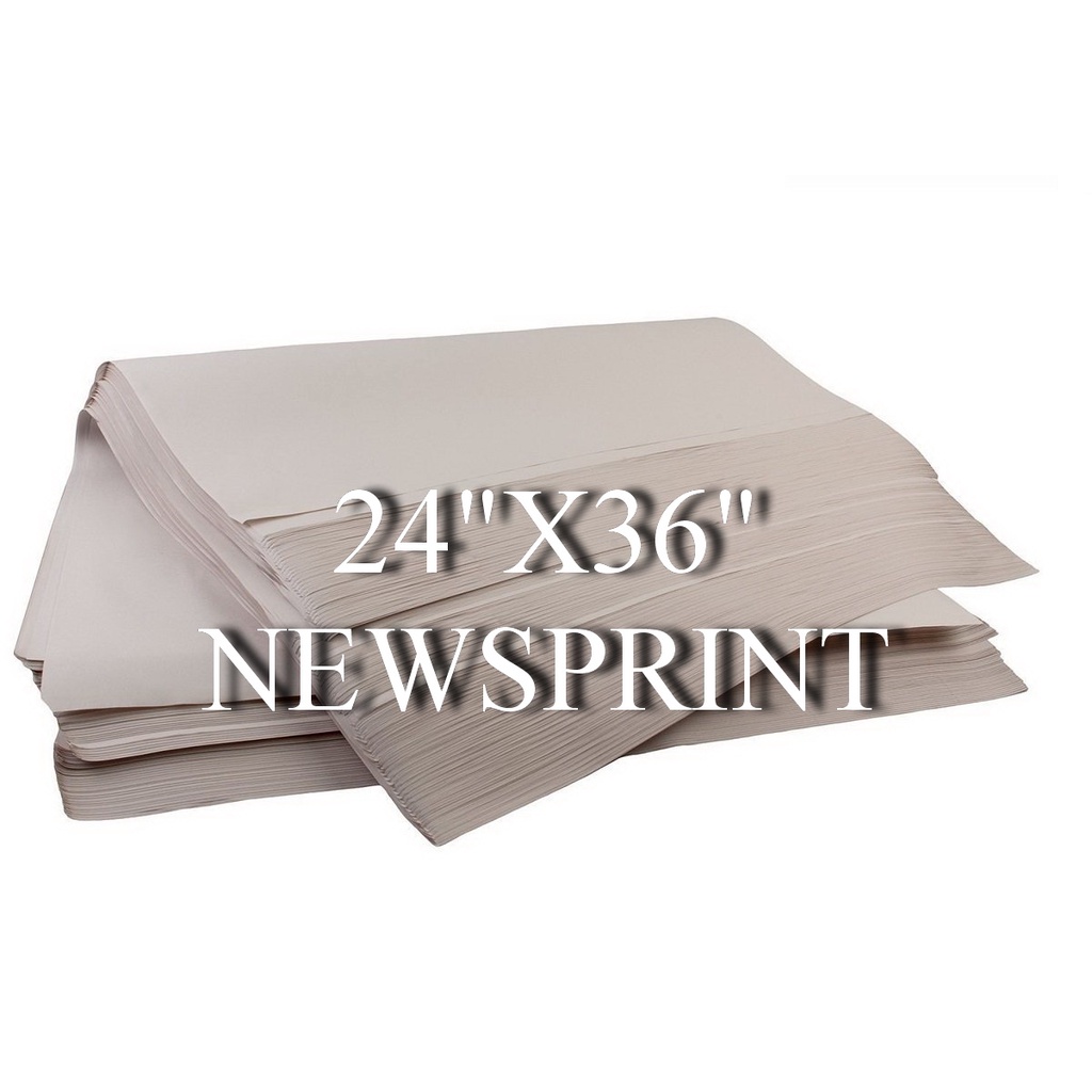 50PCS NEWSPRINT 24 x 36 INCH / WHITE PACKING WRAPPING PAPER 24" x 36