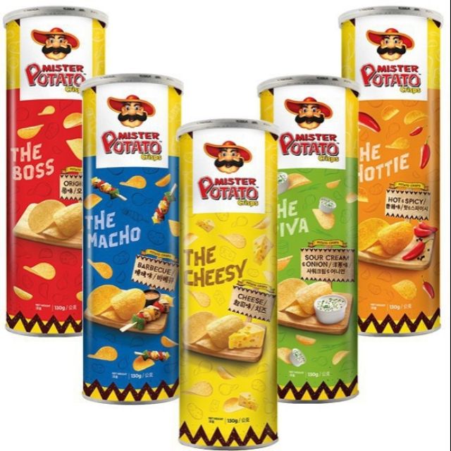 Mister Potato Crisps (Mix Flavour, 8 Cans)