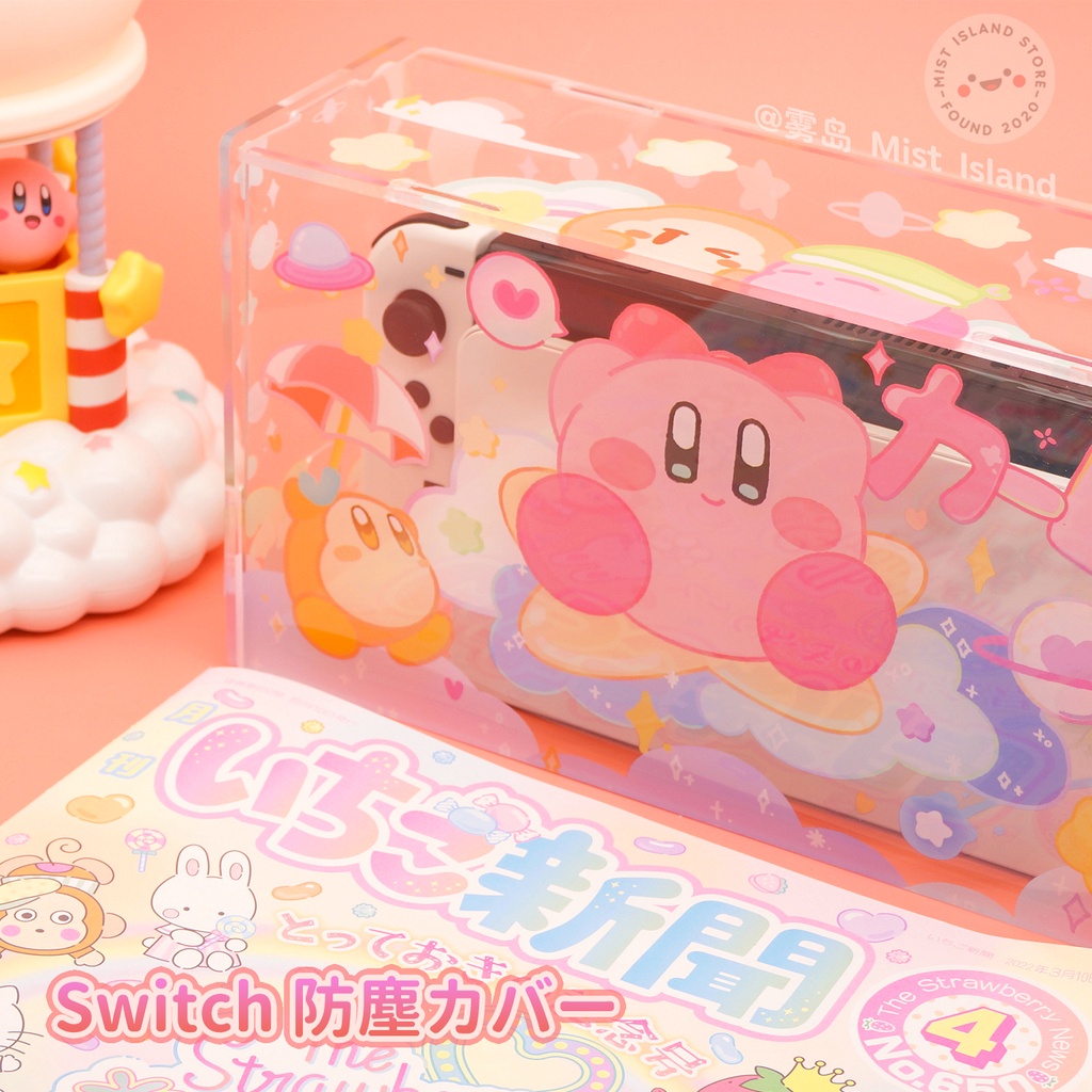 Nintendo Switch Oled Kirby Theme Dust Cover Acrylic Dock Cover Shopee